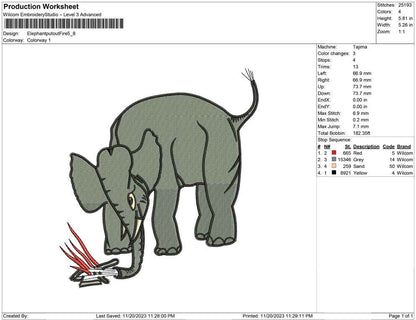 Elephant Cut out fire