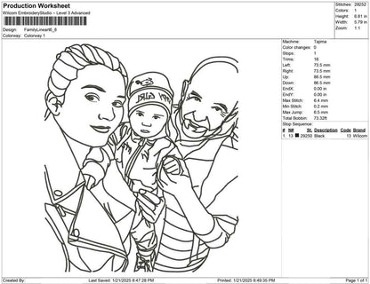 Family Line Art