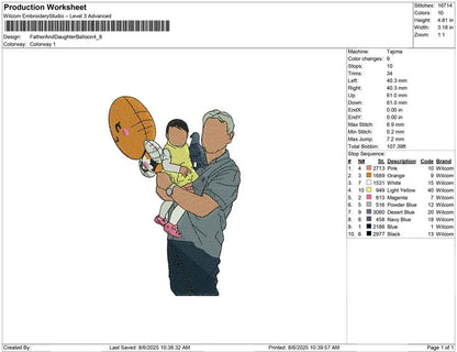 Father And Daughter Balloon