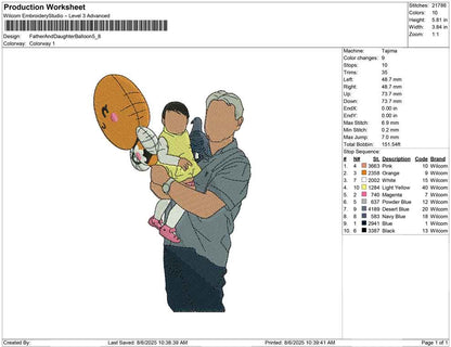 Father And Daughter Balloon