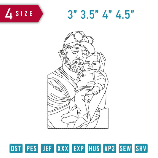 Father Baby Running A