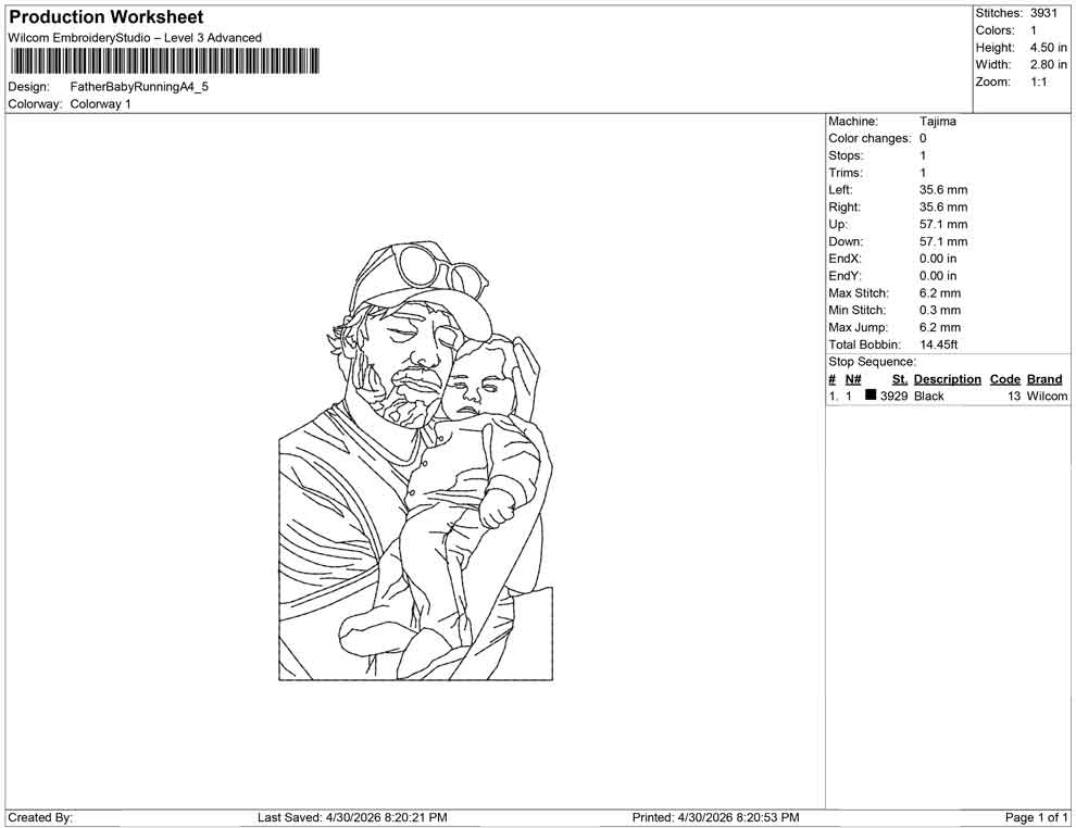 Father Baby Running A