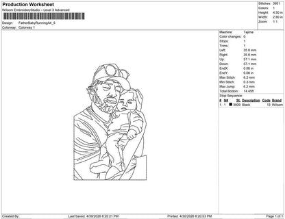 Father Baby Running A