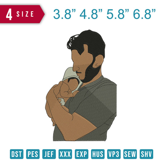 Father Beard Huge Baby