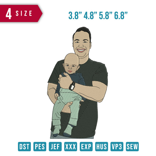 Father Carry Baby