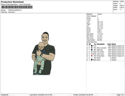 Father Carry Baby
