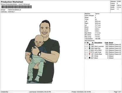 Father Carry Baby