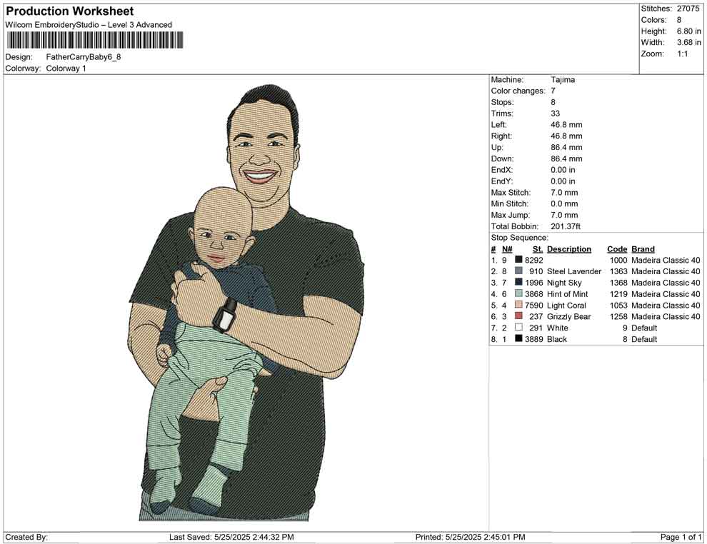 Father Carry Baby