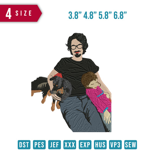 Father Dog and Daughter