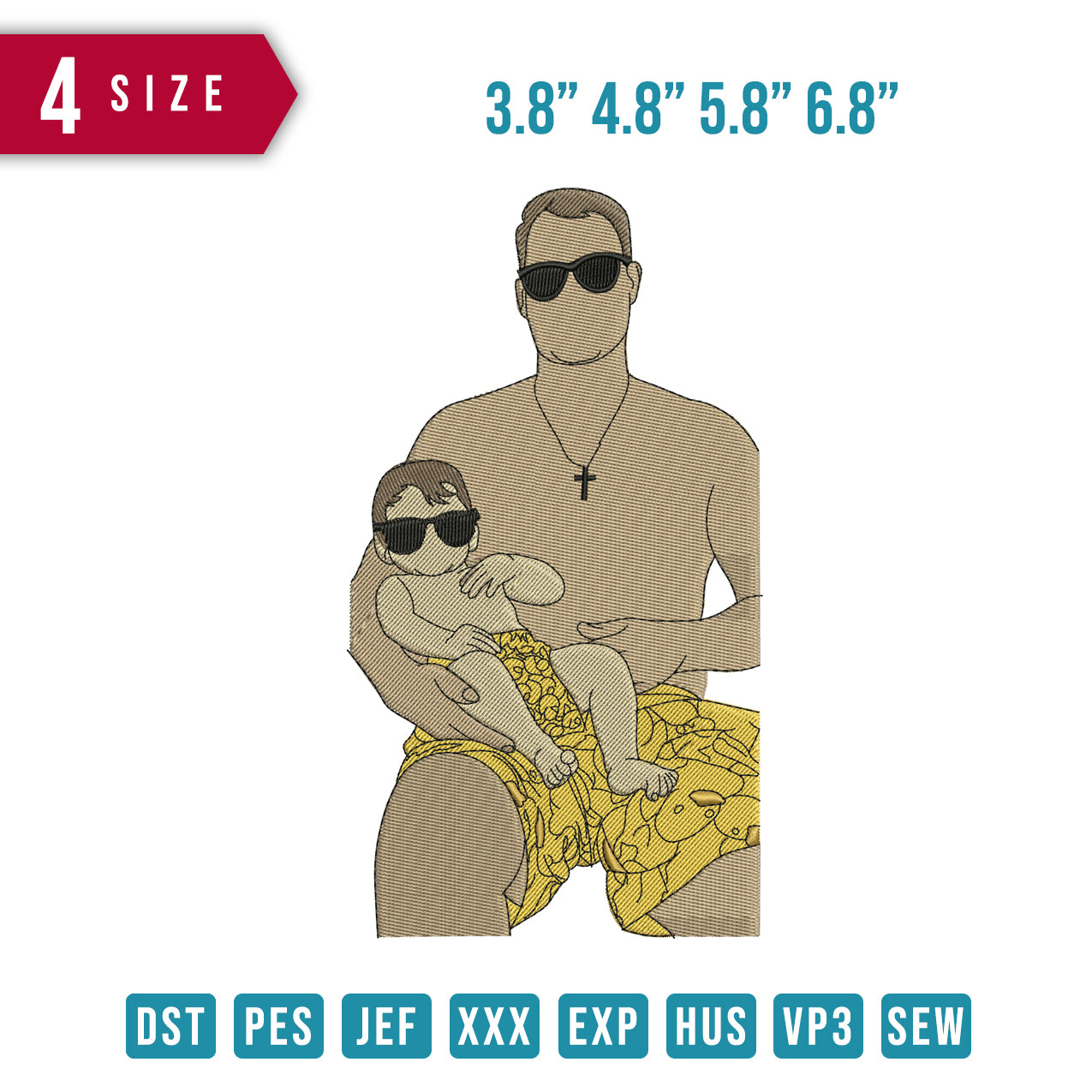 Father Holding Boy