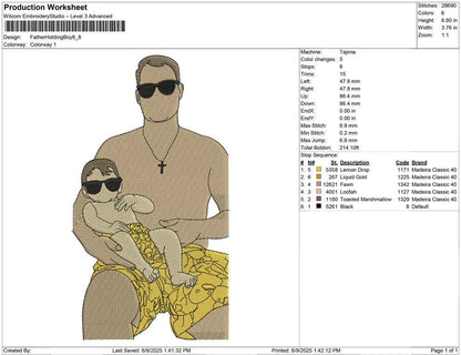 Father Holding Boy