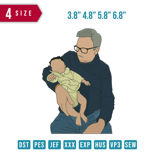 Father Lookat Baby