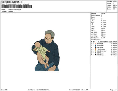 Father Lookat Baby