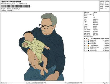 Father Lookat Baby