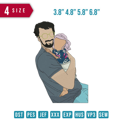Father Sit Huge Baby