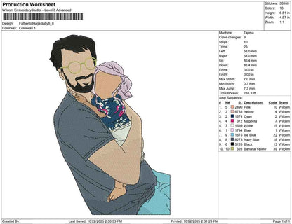 Father Sit Huge Baby