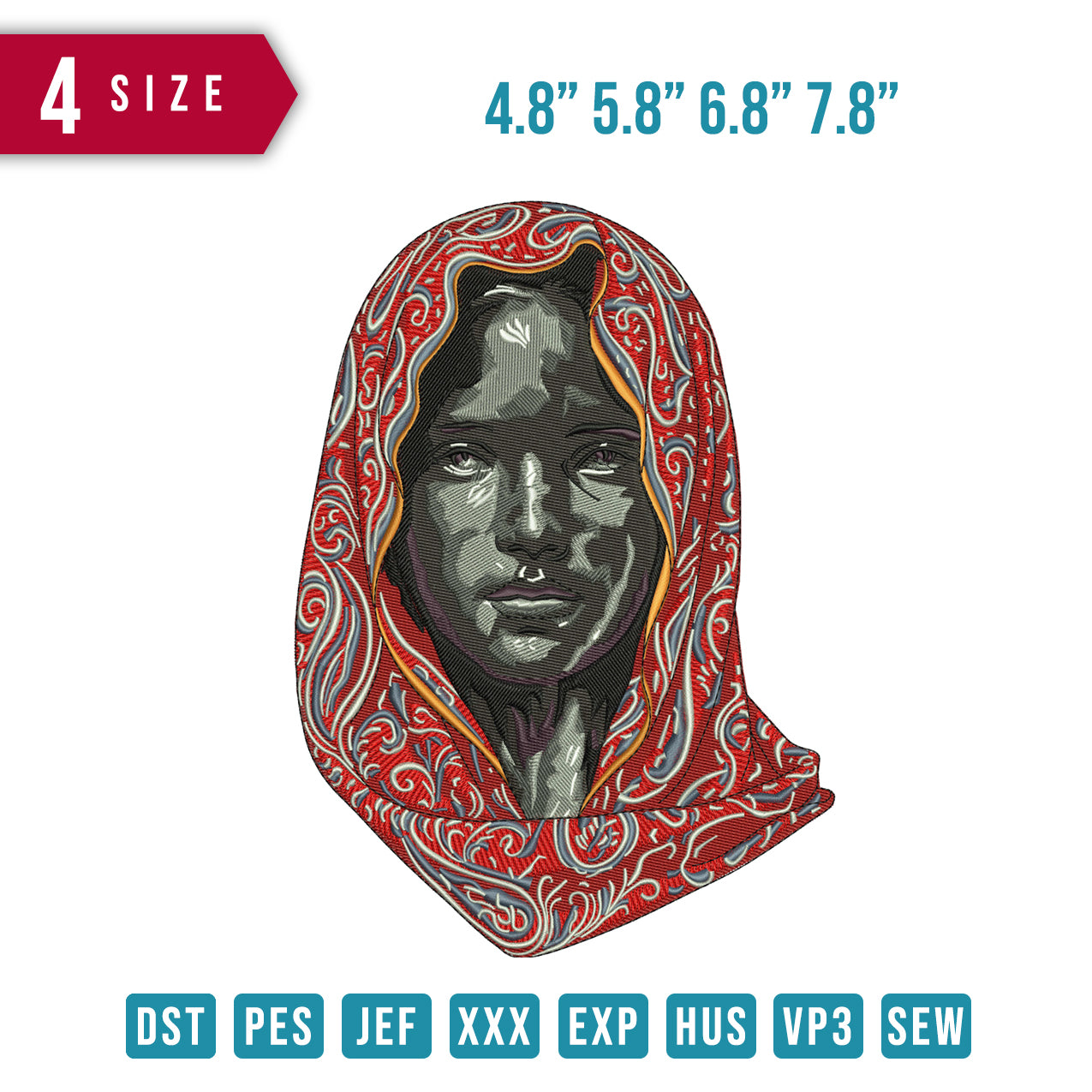 Female Red Hijab