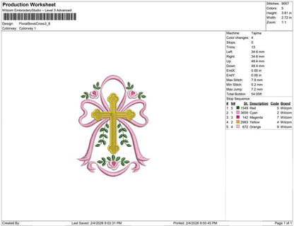 Floral Bows Cross