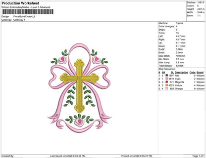 Floral Bows Cross