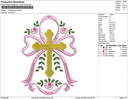 Floral Bows Cross