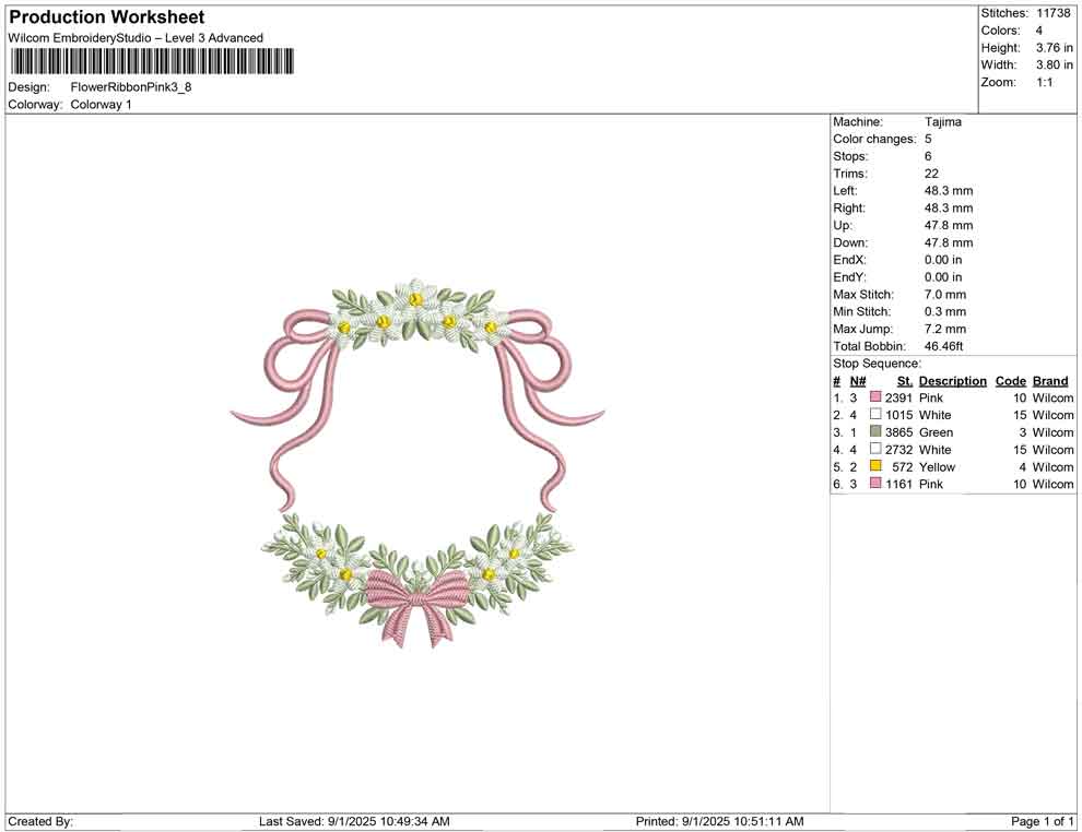 Flower Ribbon Pink