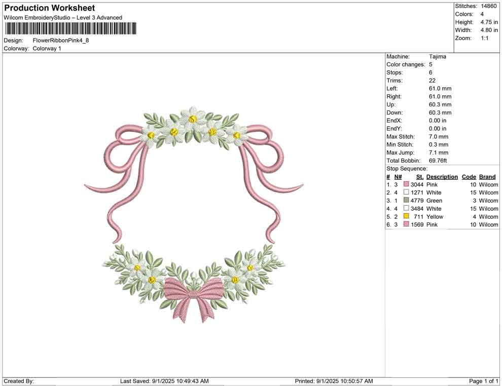 Flower Ribbon Pink