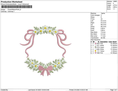 Flower Ribbon Pink
