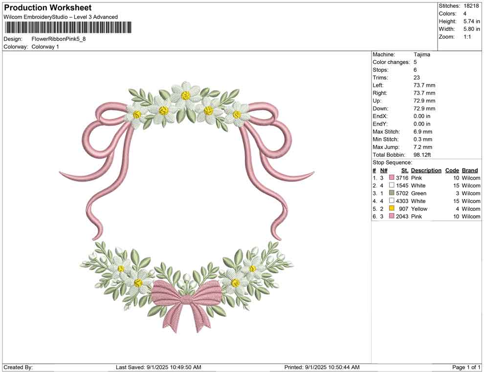Flower Ribbon Pink