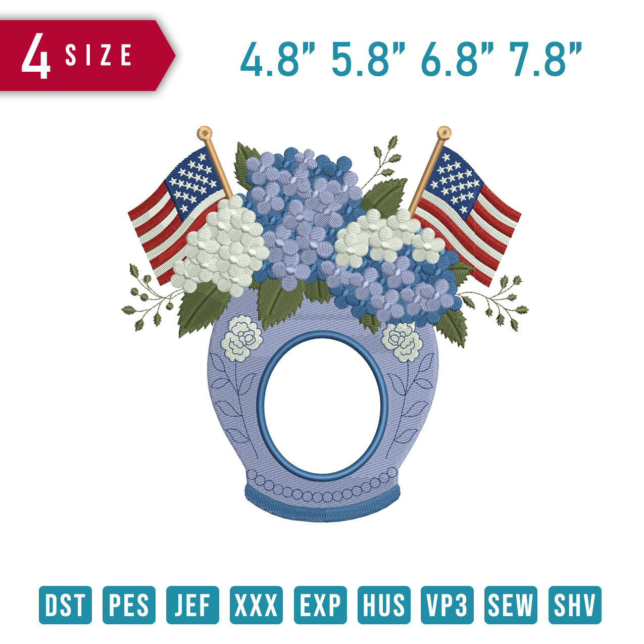 Flowers American Flag