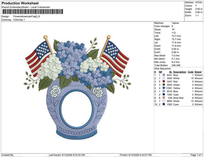 Flowers American Flag