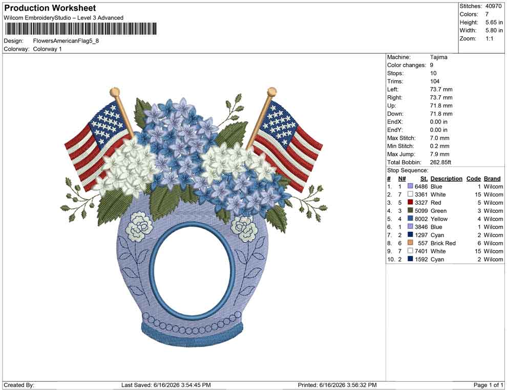 Flowers American Flag