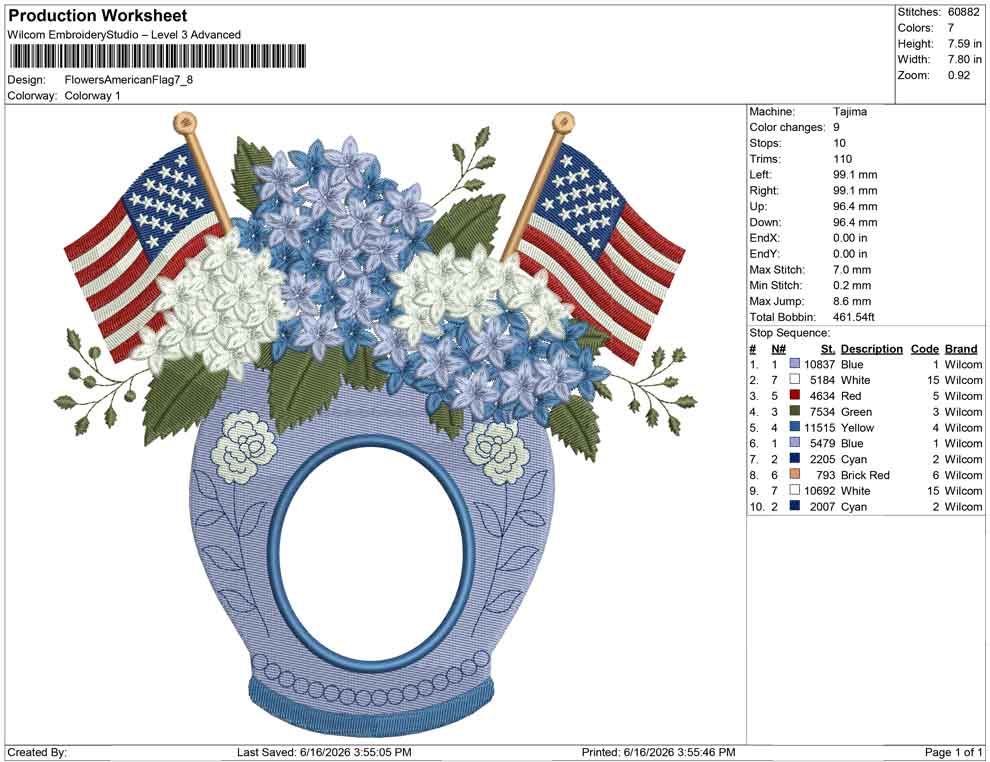Flowers American Flag