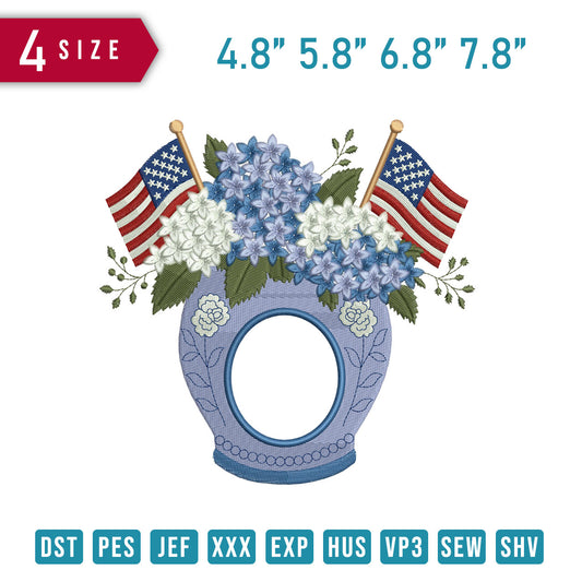 Flowers American Flag