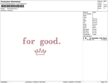 For Good Crown
