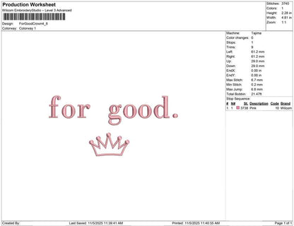 For Good Crown
