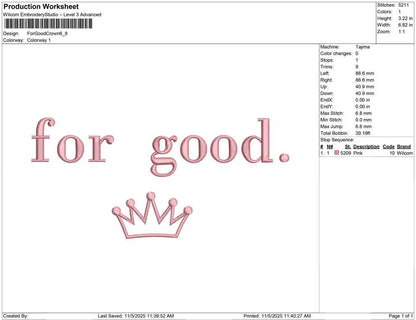 For Good Crown