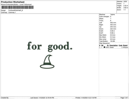 For Good Witch Hat