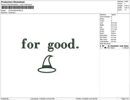 For Good Witch Hat