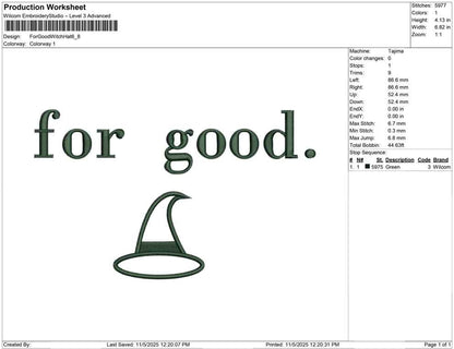 For Good Witch Hat