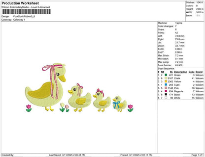 Four Duck Ribbon