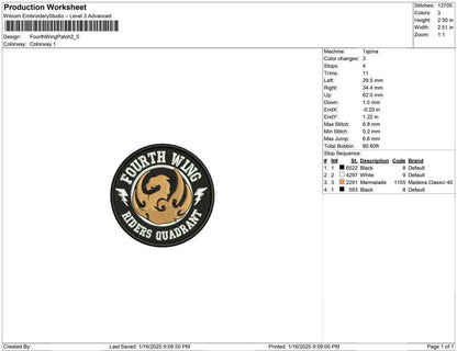 Fourth Wing Patch
