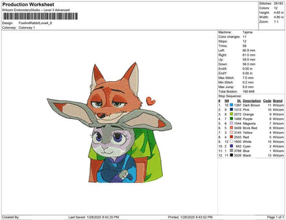 Fox And Rabbit Love