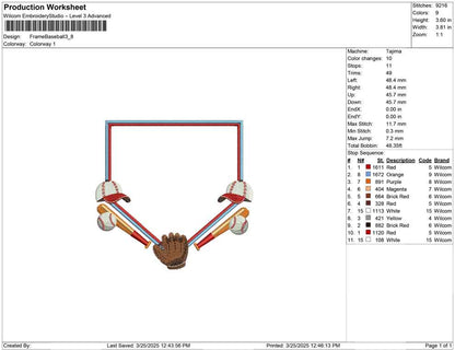Frame Baseball