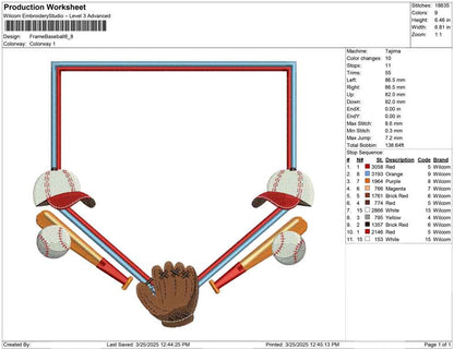 Frame Baseball