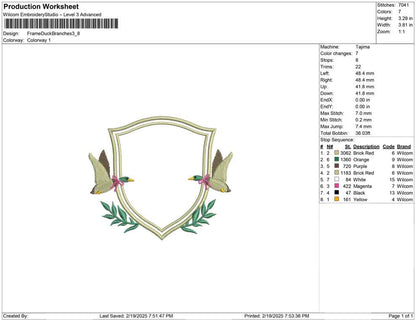 Frame Duck Branches