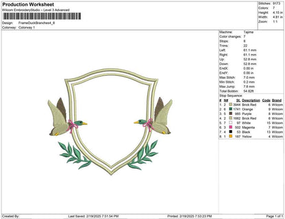Frame Duck Branches