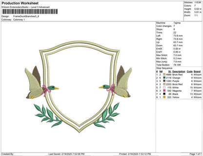 Frame Duck Branches