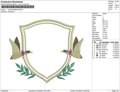 Frame Duck Branches
