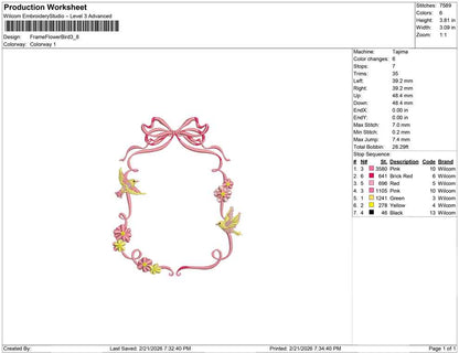 Frame Flower Bird