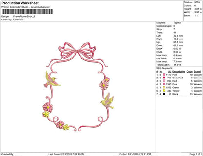 Frame Flower Bird